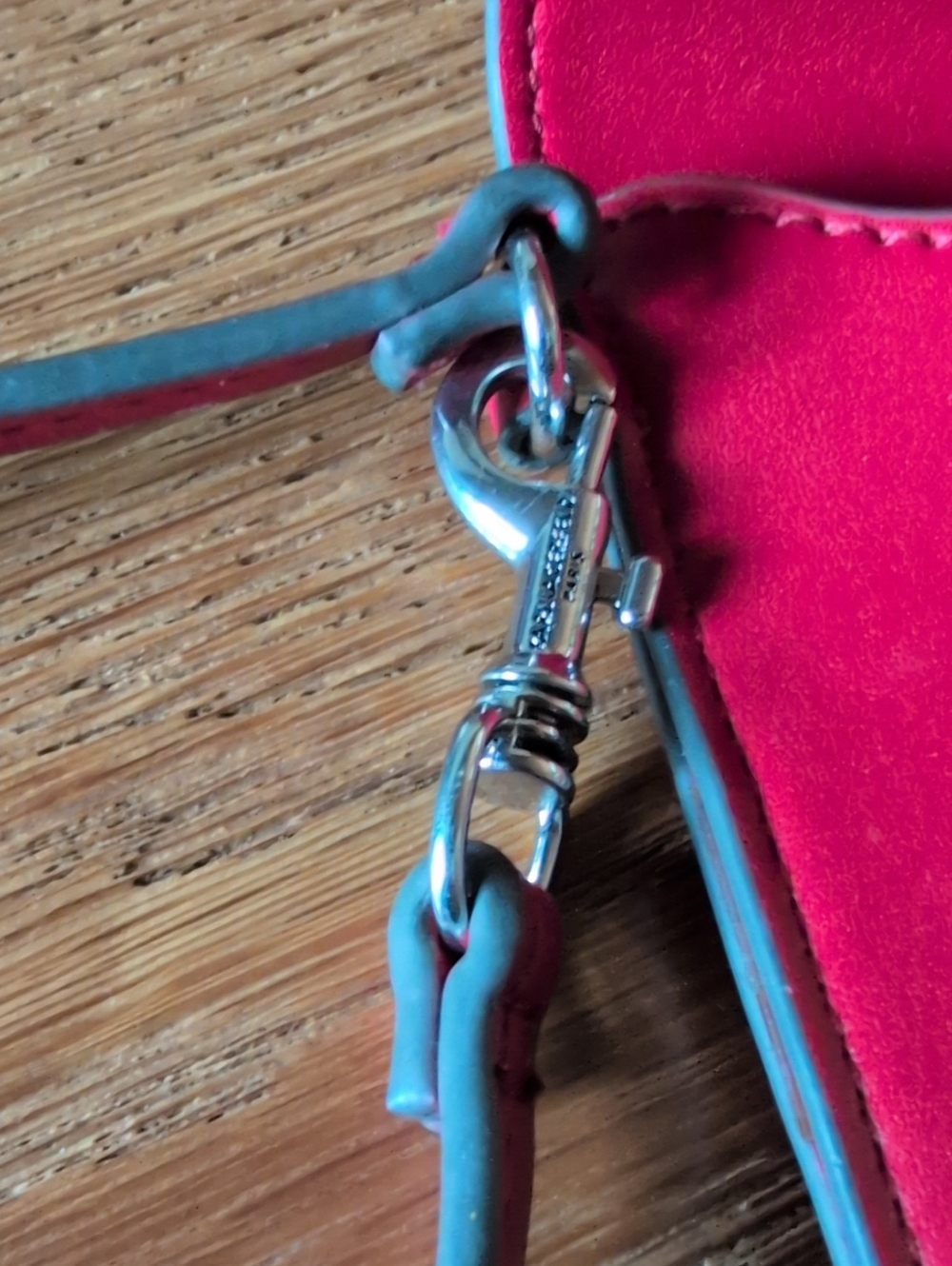Karl Lagerfeld Paris Red Envelope Wristlet With Silver Hardware EUC - Picture 6 of 10